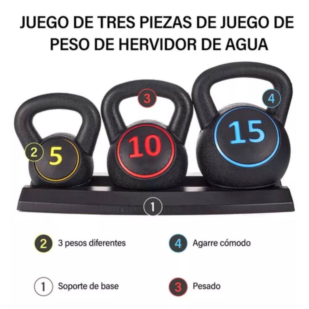 Miniatura 3 de Kit X3 Pesas Rusas